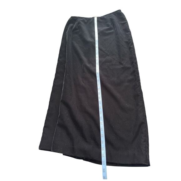 NWT Liz Claiborne Black Vamp Velvet Witchy‎ Whimsigoth Maxi Skirt Size 12 - Picture 10 of 10